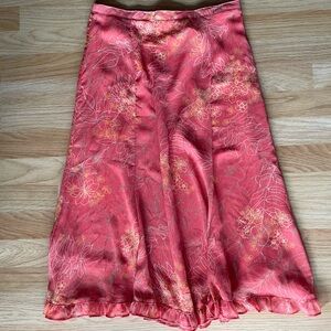 Sag Harbor Coral Floral A-Line Skirt